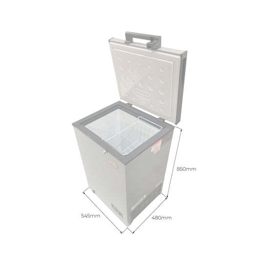 CONGELADOR DUAL 100 LTS. GRIS