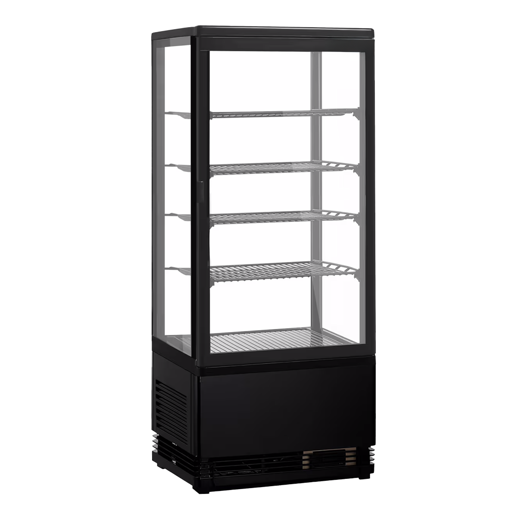 VITRINA REFRIGERADA SOBREMESA NEGRA 98 LT - VERTICAL