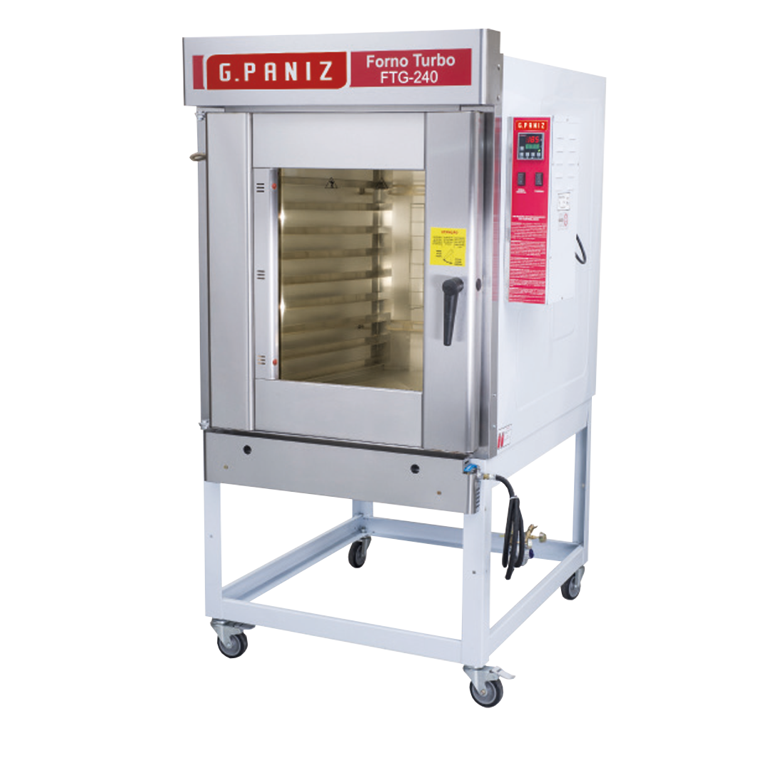 HORNO GPANIZ TURBO 8 BANDEJAS FTG-240 C/BANDEJAS 58 x 68 PERFORADAS