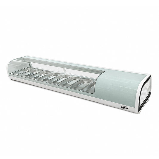 Vitrina de Sushi Curva 1800 mm. Blanca