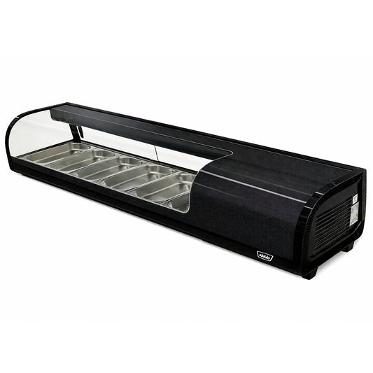 Vitrina de Sushi Curva 1529 mm. Negra