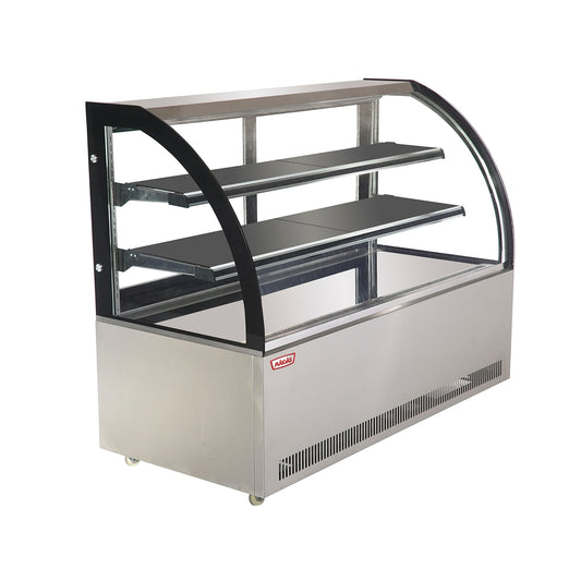 Vitrina pastelera curva 1500x750x1200mm