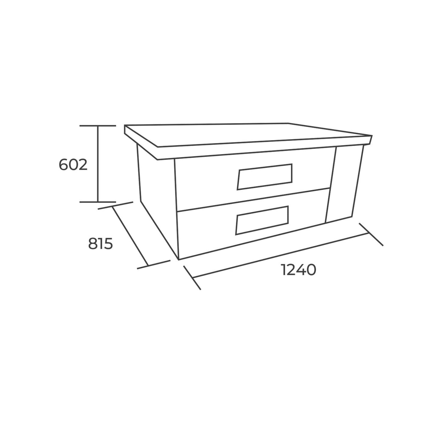 BASE REFRIGERADA 1240 X 815 X 602 MM.