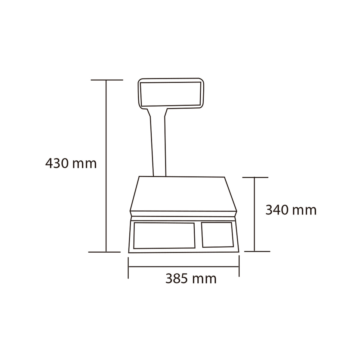 Balanza Electronica 30 KG. Visor lateral