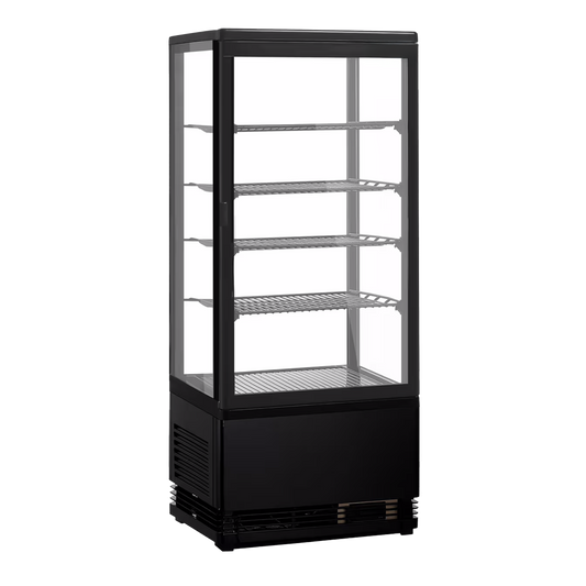 VITRINA REFRIGERADA SOBREMESA NEGRA 98 LT - VERTICAL