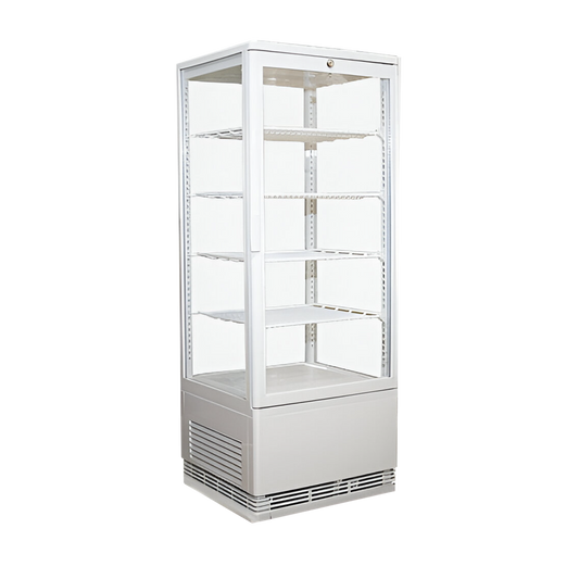 VITRINA REFRIGERADA SOBREMESA BLANCA 98 LT - VERTICAL