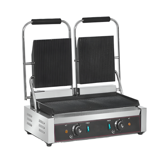 PLANCHA ELECTRICA ITA PANINI GRILL 58 x 40 x 21cm DOBLE - FULL ACANALADA