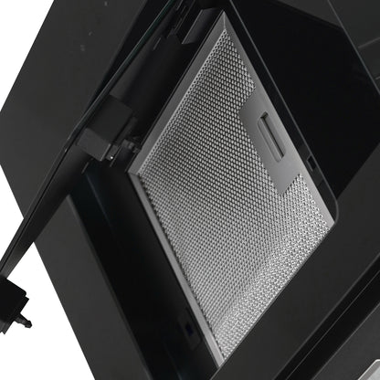 CAMPANA VIDRIO NEGRO CONTROL BOTON 60CM