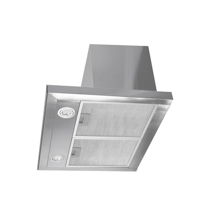 CAMPANA RECTANGULAR TOUCH FRENTE INOX 60CM