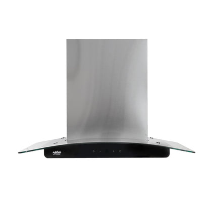 CAMPANA INOX + VIDRIO CURVO TOUCH