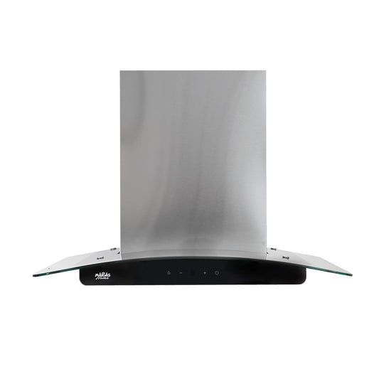 CAMPANA INOX + VIDRIO CURVO TOUCH
