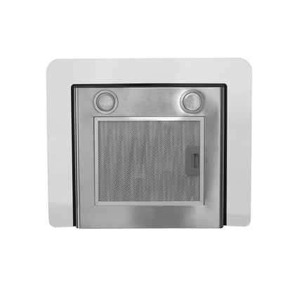 CAMPANA INOX + VIDRIO CURVO TOUCH