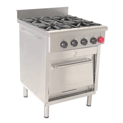 Cocina industrial 4 platos + Churrasquera + Horno 