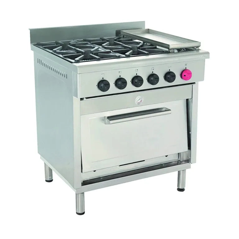 Cocina industrial 5 platos + Churrasquera + Horno