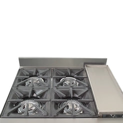 Cocina industrial 5 platos + Churrasquera + Horno