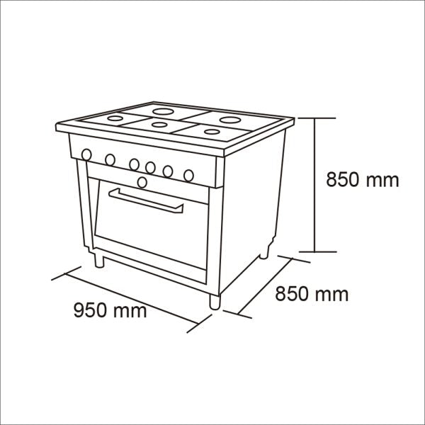 Cocina  5 Pl. + 1 Horno  GN