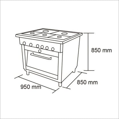 Cocina  5 Pl. + 1 Horno  GN