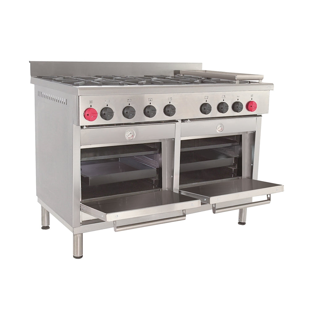 Cocina 6 Pl. + 2 Hornos + Chq. GLP