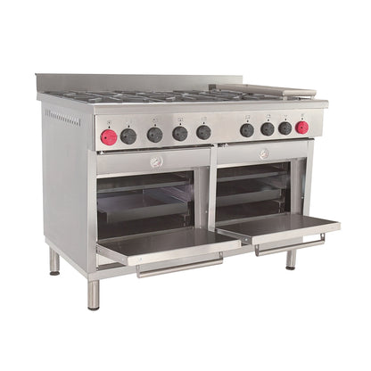 Cocina 6 Pl. + 2 Hornos + Chq. GLP