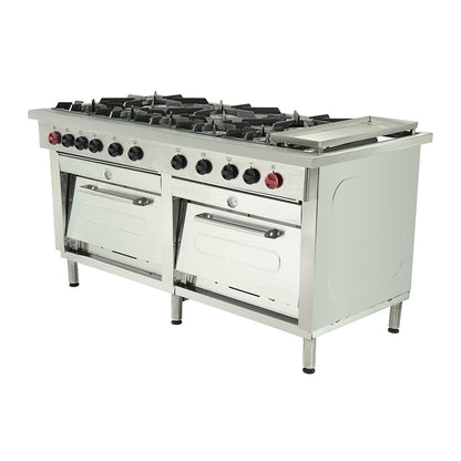 Cocina 8 Pl.+ 2 hornos +.Chq. GLP