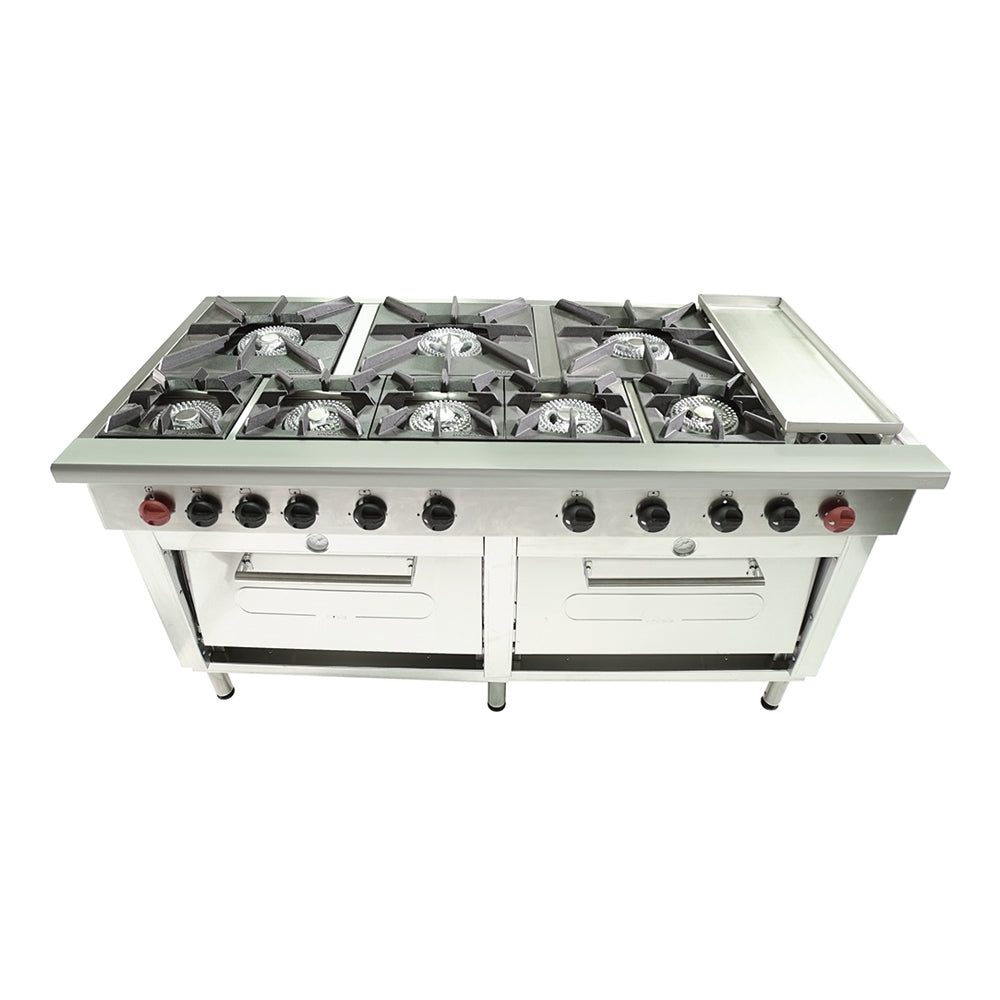 Cocina 8 Pl.+ 2 hornos +.Chq. GLP