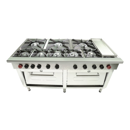 Cocina 8 Pl.+ 2 hornos +.Chq. GLP