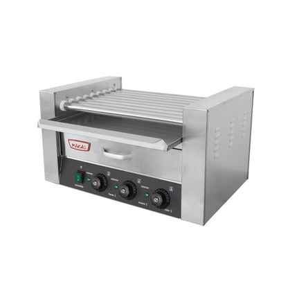 Parrilla Hot Dog 9 Roller + Calentador de pan