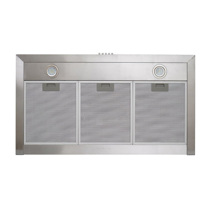 CAMPANA PIRAMIDAL INOX CONTROL BOTON 90CM
