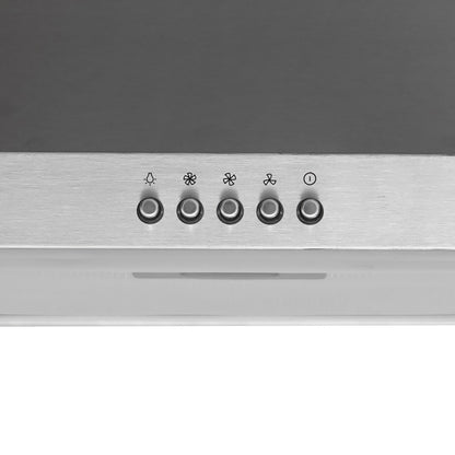 CAMPANA PIRAMIDAL INOX CONTROL BOTON 90CM