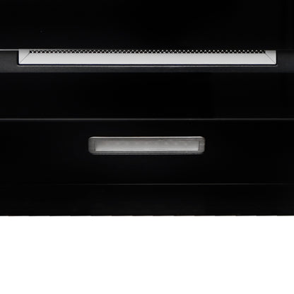 CAMPANA VIDRIO NEGRO CONTROL BOTON 90CM