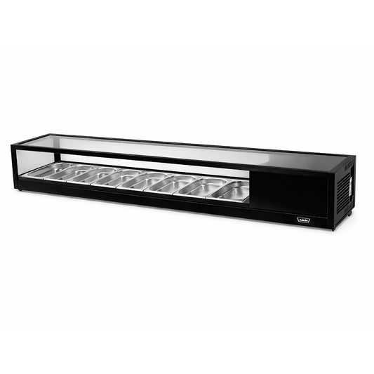 Vitrina de Sushi Recta 1800 mm. Negra