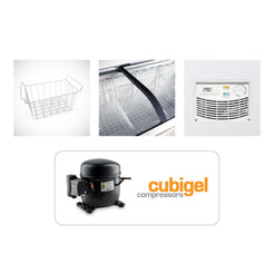 CONGELADOR DUAL TIPO ISLA VIDRIO CURVO DE 377 L