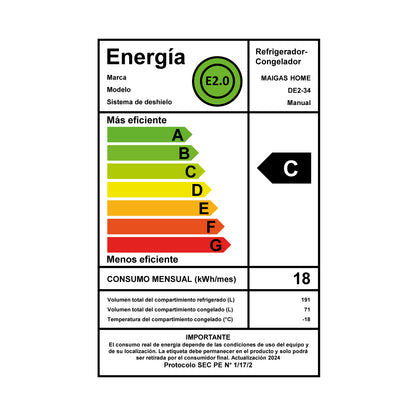 Refrigerador 262 Lts. Frío Directo