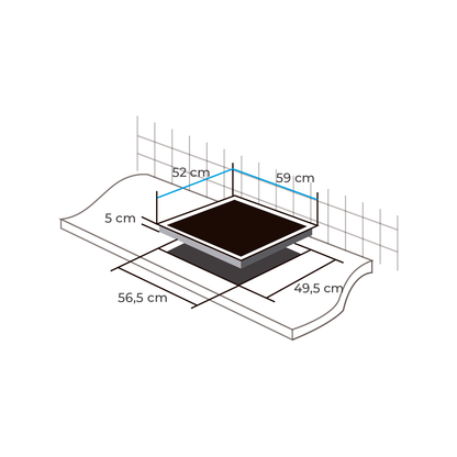 ENCIMERA VITROCERAMICA 4 QUEMADORES