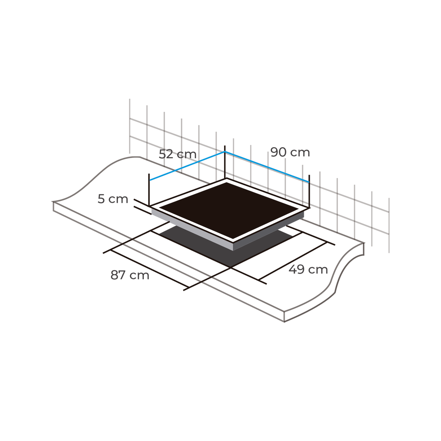 ENCIMERA VITROCERAMICA 5 QUEMADORES DELUXE