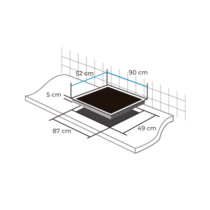 ENCIMERA VITROCERAMICA 5 QUEMADORES DELUXE