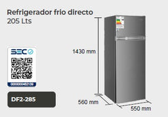 Refrigerador frio directo 205 lts