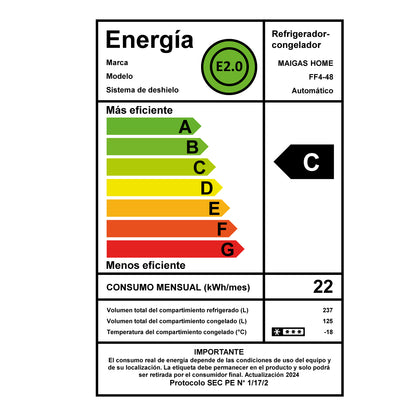 Refrigerador Side by Side 4 Puertas 362 Lts. No Frost