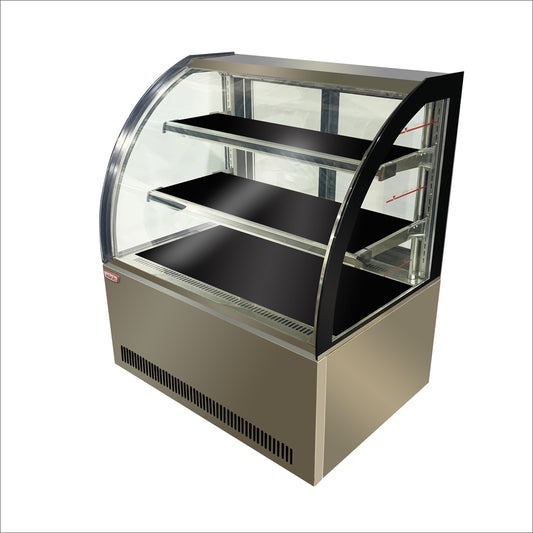 Vitrina Pastelera Curva 350 lts. 1000x750x1200 mm. | HKCS1000 |Maigas