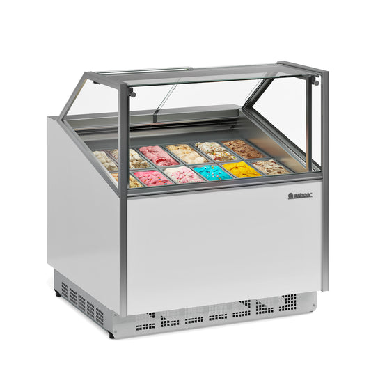 Vitrina para Helados 12 x 5 lt. Blanca