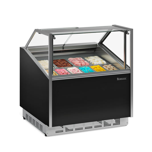 Vitrina para Helados 12 x 5 lt. Negra