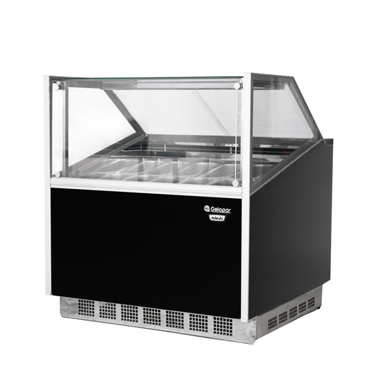 Vitrina para Helados 12 x 5 lt. Negra