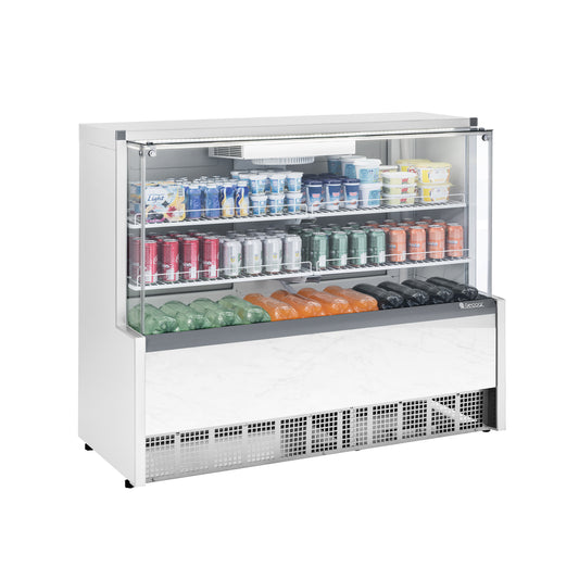Vitrina Mural refrigerado 1.400 mm.  Blanca