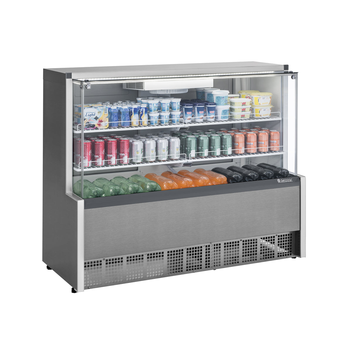 Vitrina Mural refrigerado 1.400 mm.  Gris