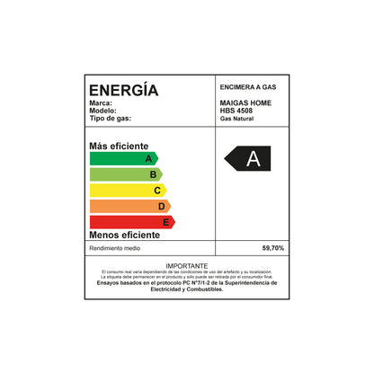 ENCIMERA A GAS 4 QUEMADORES - HBS4508