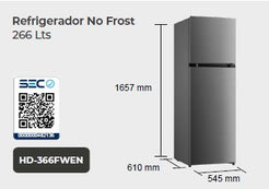 Refrigerador No Frost 266 lts