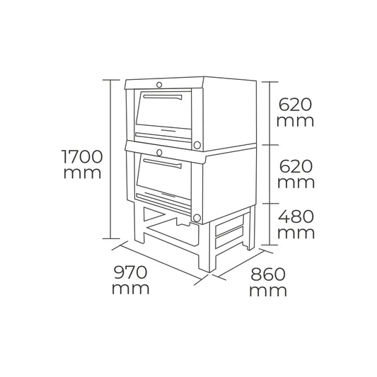 Horno 2 Camara Alta GLP