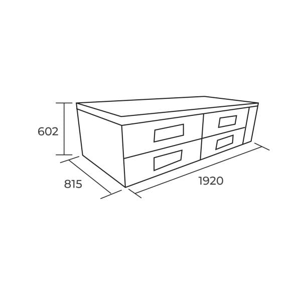 BASE REFRIGERADA 1920 X 815 X 602 MM.