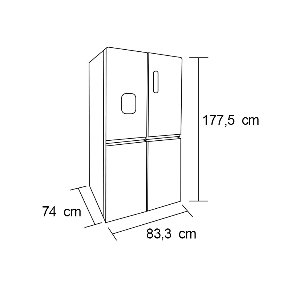 Refrigerador Side By Side 469 lts  4 Puertas