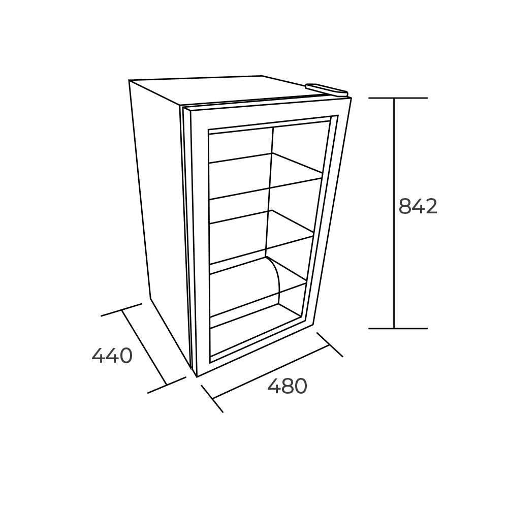 WINE / BEER  COOLER 96 LT. NEGRO